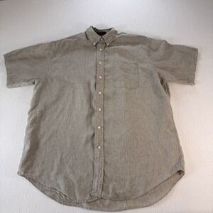 Daniel Cremieux Linen Shirt  Men XL Button Short Sleeve Breathable Sustainable
